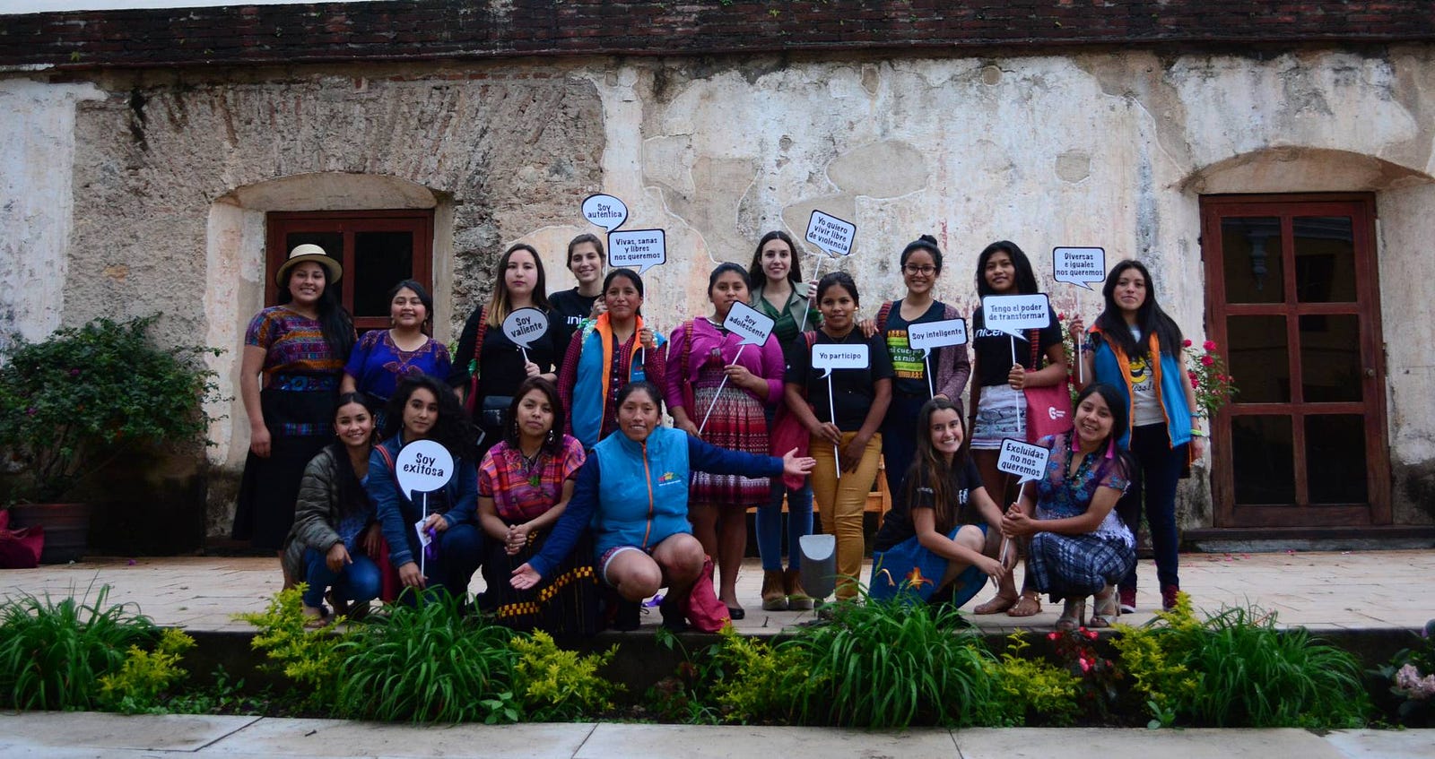 Un grupo de mujeres. 